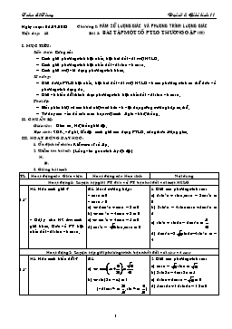 Giáo án môn Đại số & Giải tích 11 tiết 18: Bài tập một số phương trình lượng giác thường gặp (tt)