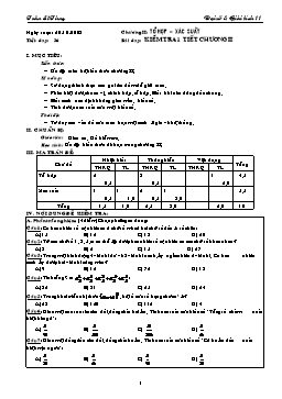 Giáo án môn Đại số & Giải tích 11 tiết 36: Kiểm tra 1 tiết chương II