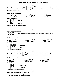 Hướng dẫn ôn tập chương IV Giải tích 11
