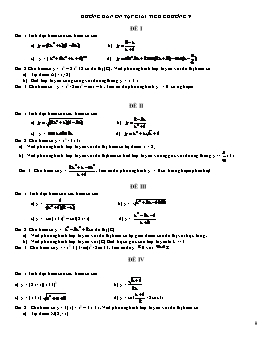 Hướng dẫn ôn tập Giải tích Chương V