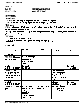 Kế hoạch bài học Hình Học 8 tiết 25, 26 - Trường THCS Suối Ngô