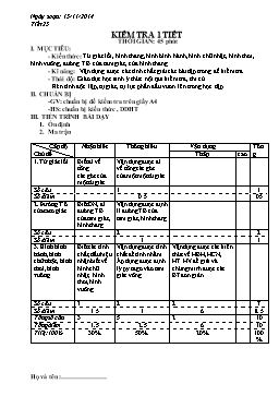 Kiểm tra 1 tiết Hình học 8 tiết 25