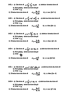 Kiểm tra 45 phút Đạo hàm (tiết 120)