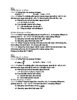 Kiểm tra HKI Toán 11