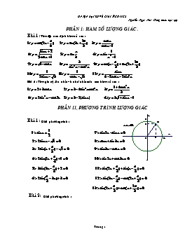 Ôn tập đại số và giải tích 11 cơ bản
