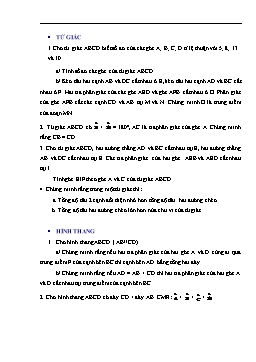 Ôn tập Hình học lớp 8