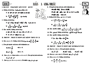 Ôn thi Đại học: Bất đẳng thức