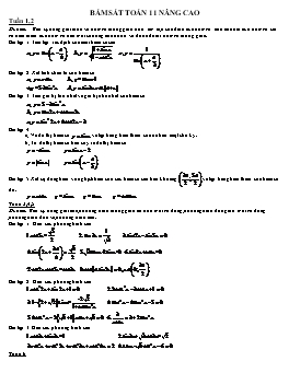Bám sát Toán 11 nâng cao - Tuần 1 đến 13