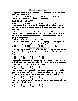 Câu trắc nghiệm Chương 2 - Giải tích 11