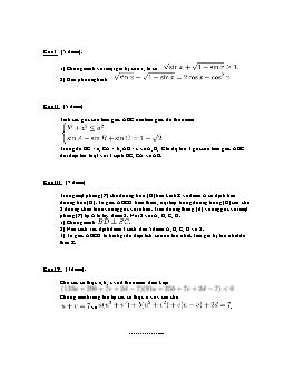 Đề ôn thi học sinh giỏi Toán 11 (Đề 10)
