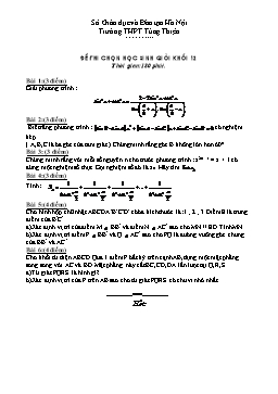 Đề thi chọn học sinh giỏi khối 12 môn Toán
