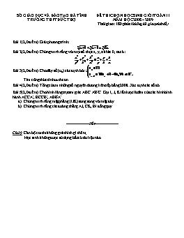 Đề thi chọn học sinh giỏi Toán 11