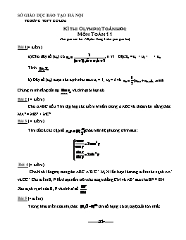 Đề thi Olympic Toán học Môn Toán 11