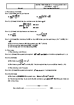 Đề thi thử học kì 2 – Môn Toán lớp 11 (Đề số 6)