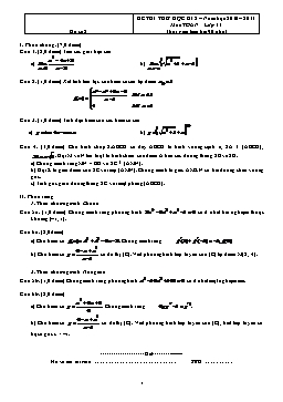 Đề thi thử học kì 2 – Môn Toán lớp 11 (Đề số 8)