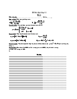 Đề thi thử học kì 2 Toán lớp 11 Đề 3