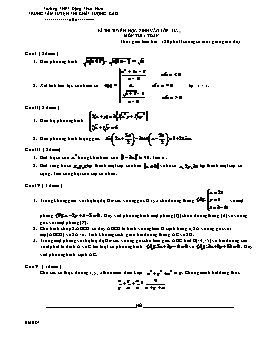 Đề thi tuyển học sinh vào lớp 11 môn thi: Toán