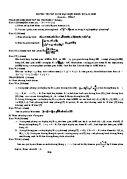 Ðề thi tuyển sinh đại học khối A, B, D năm 2009 môn thi: Toán (có đáp án)