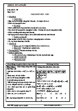 GA Đại số & Giải tích 11 tiết 29: Nhị thức New - Tơn