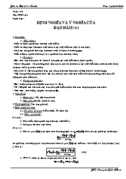 GA Đại số & Giải tích 11 tiết 64: Đạo hàm (tt)