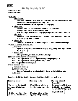 Giáo án Bám sát Hình 11 tiết 2 đến 9