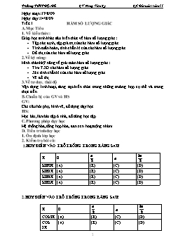 Giáo án Bám sát Toán 11 - Trường THPT Bộc Bố