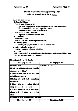 Giáo án chuyên đề Toán 11 NC tiết 21: Khoảng cách (tiết 1)