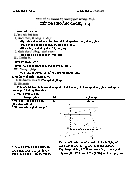 Giáo án chuyên đề Toán 11 NC tiết 24: Khoảng cách (tiết 2)