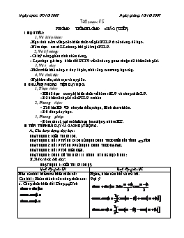 Giáo án Chuyên đề Toán 11 NC tiết 5: Phương trình lượng giác (tiếp)