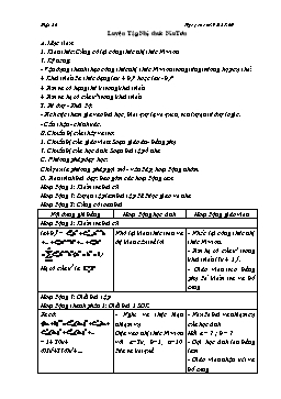 Giáo án Đại số CB lớp 11 tiết 30: Luyện Tập Nhị thức NiuTơn