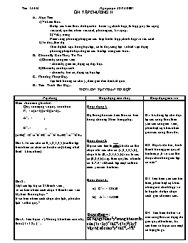 Giáo án Đại số CB lớp 11 tiết 42, 43: Ôn tập chương II