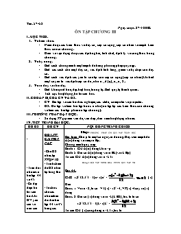 Giáo án Đại số CB lớp 11 tiết 57, 58: Ôn tập chương III