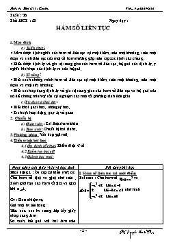 Giáo án Đại số cơ bản 11 - Tuần 26 đến 29