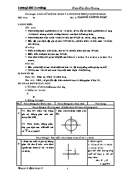 Giáo án Đại số Giải tích 11 - Chương 1 - Trường THPT Tam Hiệp