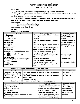 Giáo án Đại số & Giải tích 11 - Chương 1 và 2