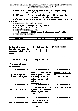 Giáo án Đại số & Giải tích 11 - HK I