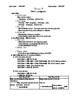 Giáo án Đại số Giải tích 11 - Nâng cao - Tiết 10: Luyện tập