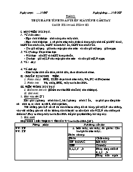 Giáo án Đại số Giải tích 11 - Nâng cao - Tiết 12: Thực hành tính toán trên máy tính cầm tay casio fx-500a & fx500 ms