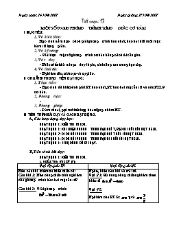 Giáo án Đại số Giải tích 11 - Nâng cao - Tiết 13: Một số dạng phương trình lượng giác cơ bản