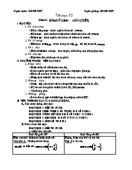 Giáo án Đại số Giải tích 11 - Nâng cao - Tiết 2: Hàm số lượng giác (tiếp)