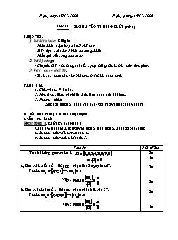 Giáo án Đại số Giải tích 11 - Nâng cao - Tiết 35: Các qui tắc tính xác suất