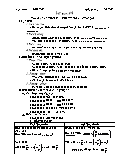 Giáo án Đại số Giải tích 11 - Nâng cao - Tiết 9: Các phương trình lượng giác (tiếp)