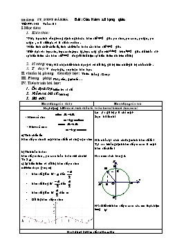 Giáo án Đại số lớp 11 nâng cao tiết 1, 2: Các hàm số lượng giác