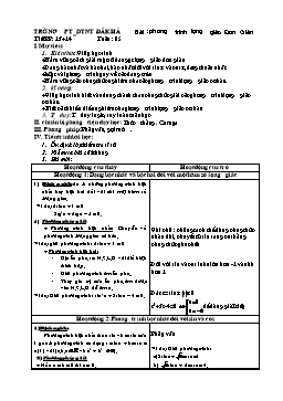 Giáo án Đại số lớp 11 nâng cao tiết 13, 14: Phương trình lượng giác đơn giản