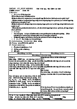 Giáo án Đại số lớp 11 nâng cao tiết 23, 24: Hai quy tắc đếm cơ bản