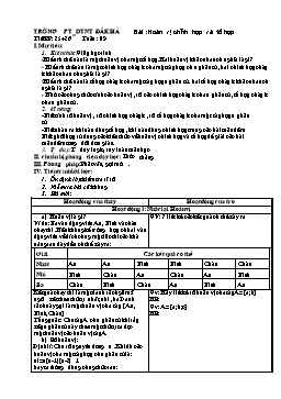 Giáo án Đại số lớp 11 nâng cao tiết 25, 26: Hoán vị chỉnh hợp và tổ hợp