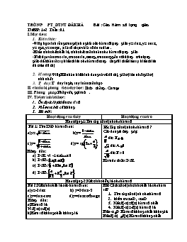 Giáo án Đại số lớp 11 nâng cao tiết 3, 4: Các hàm số lượng giác