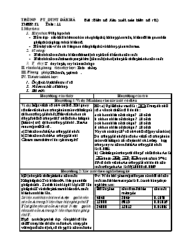 Giáo án Đại số lớp 11 nâng cao tiết 31: Biến cố Xác suất của biến cố (tt)