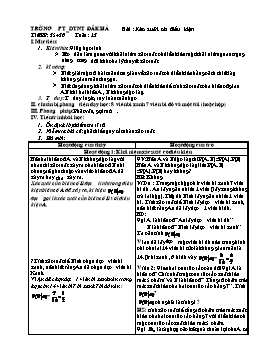 Giáo án Đại số lớp 11 nâng cao tiết 35, 36: Xác suất có điều kiện