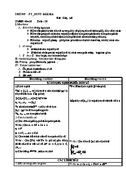 Giáo án Đại số lớp 11 nâng cao tiết 49, 50: Dãy số